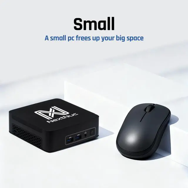 Alt view image 3 of 7 - NextNuc intel 13Pro Business Mini Desktop (Intel i7-13620H, Intel UHD, DDR4, WiFi 6, Bluetooth 5.2, 120W PSU, RJ-45, 2 HDMI, No OS) (Renewed)