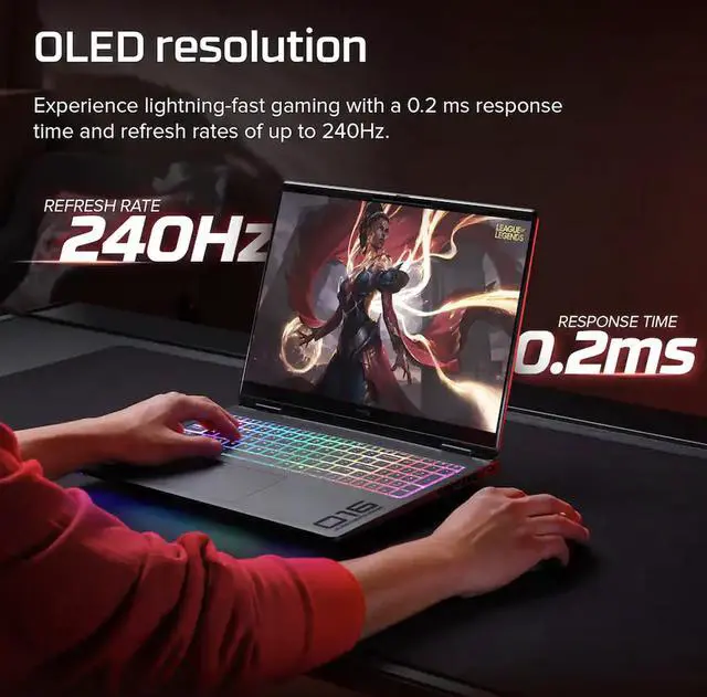 Alt view image 5 of 7 - HP OMEN MAX HyperX AI Gaming Laptop 16.0" 240Hz OLED WQXGA Display (Intel Ultra 9 290HX Plus, NVIDIA GeForce RTX 5070 Ti 12GB, 32GB DDR5, 1TB PCIe SSD, Win 11 Pro) w/Dockztorm Wireless Mouse