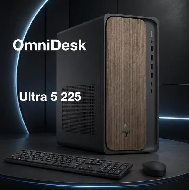 Alt view image 3 of 7 - HP OmniDesk HIGH PERFORMANCE Desktop (Intel Ultra 5 225, 8GB DDR5, 512GB SSD, Intel Graphics, 280W PSU, WiFi 6, Bluetooth 5.4, RJ-45, 1 Display Port, HDMI, Win 11 Home) w/DKZ USB Port Expander