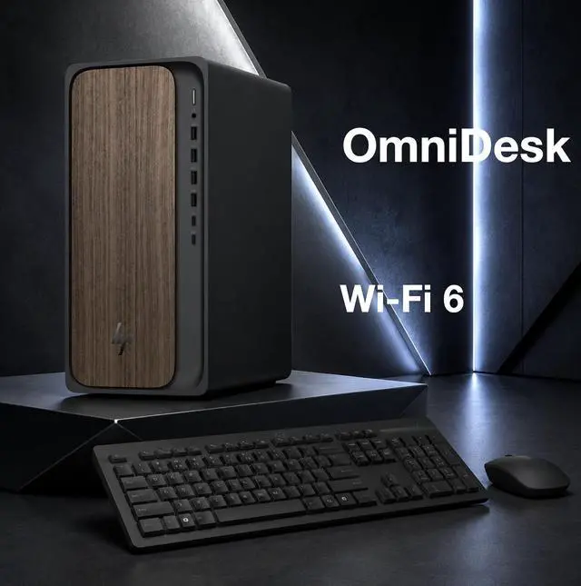 Alt view image 5 of 7 - HP OmniDesk HIGH PERFORMANCE Desktop (Intel Ultra 5 225, 8GB DDR5, 512GB SSD, Intel Graphics, 280W PSU, WiFi 6, Bluetooth 5.4, RJ-45, 1 Display Port, HDMI, Win 11 Home) w/DKZ USB Port Expander