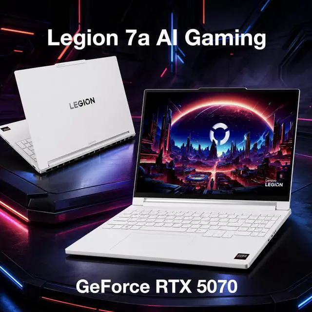 Alt view image 4 of 6 - Lenovo Legion 7a AI Gaming Laptop 16.0" 240Hz OLED WQXGA Display (AMD Ryzen AI 9 HX 470, NVIDIA GeForce RTX 5070 12GB, 32GB LPDDR5X, 2TB PCIe SSD, RGB KB, Win 11 Pro) w/Dockztorm Wireless Mouse