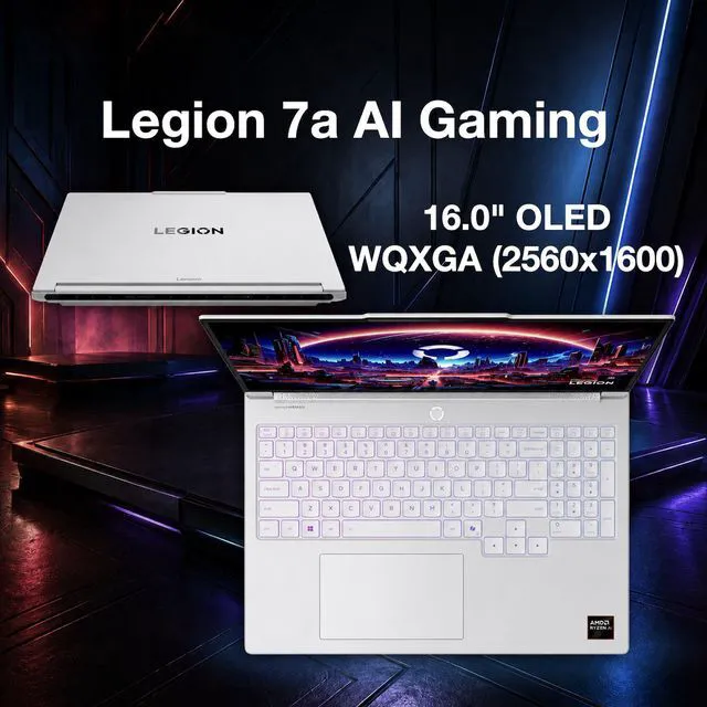 Alt view image 5 of 6 - Lenovo Legion 7a AI Gaming Laptop 16.0" 240Hz OLED WQXGA Display (AMD Ryzen AI 9 HX 470, NVIDIA GeForce RTX 5070 12GB, 32GB LPDDR5X, 2TB PCIe SSD, RGB KB, Win 11 Pro) w/Dockztorm Wireless Mouse