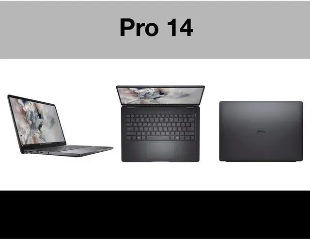 Alt view image 2 of 7 - Dell Pro 14 Business Laptop 14.0" IPS WUXGA Display (Intel Core 5 120U, 16GB DDR5, 1TB M.2 PCIe SSD, Intel Graphics, Backlit KB, Thunderbolt 4, WiFi 6E, Webcam, Win 11 Pro) w/Dockztorm Wireless Mouse