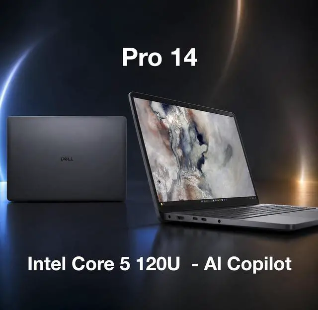 Alt view image 3 of 7 - Dell Pro 14 Business Laptop 14.0" IPS WUXGA Display (Intel Core 5 120U, 16GB DDR5, 1TB M.2 PCIe SSD, Intel Graphics, Backlit KB, Thunderbolt 4, WiFi 6E, Webcam, Win 11 Pro) w/Dockztorm Wireless Mouse