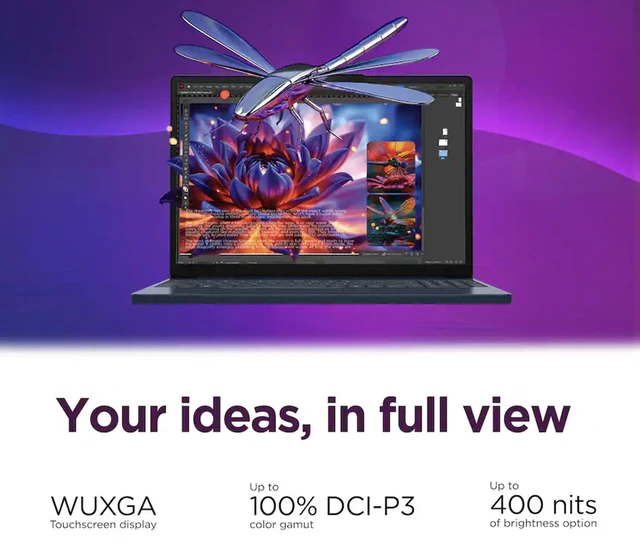 Alt view image 6 of 7 - Lenovo IdeaPad Slim 3i ULTRA THIN & LIGHT Laptop 15.3" Touchscreen IPS WUXGA Display (Intel Core 7 350, 32GB DDR5, 2TB M.2 PCIe SSD, Intel Graphics, WiFi 6, Win 11 Pro) w/Dockztorm Wireless Mouse