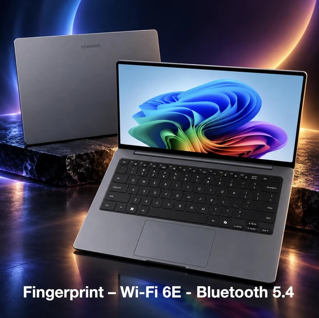 Alt view image 6 of 7 - Samsung Galaxy Book6 AI Powered Laptop 16.0" Touchscreen IPS WUXGA Display (Intel Ultra 7 355, 16GB LPDDR5X, 2TB PCIe SSD, Intel Graphics, Fingerprint, WiFi 6E, Win 11 Pro) w/Dockztorm Wireless Mouse