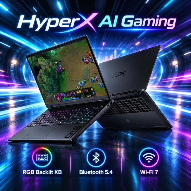 Alt view image 7 of 7 - HP OMEN HyperX AI Gaming Laptop 15.3" 180Hz IPS WQXGA Display (Intel Ultra 9- 275HX, GeForce RTX 5070 8GB, 32GB DDR5, 1TB SSD, RGB KB, WiFi 7, Webcam, Win 11 Home) w/Dockztorm Wireless Mouse