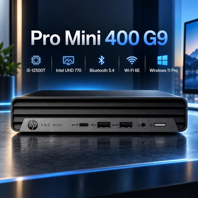 Alt view image 3 of 7 - HP Pro Mini 400 G9 Business Mini Desktop (Intel i5-12500T, Intel UHD 770, 64GB DDR4, 8TB PCIe SSD, WiFi 6E, Bluetooth 5.4, 90W PSU, RJ-45, 2 Display Port, Win 11 Pro) w/DKZ USB Port Expander