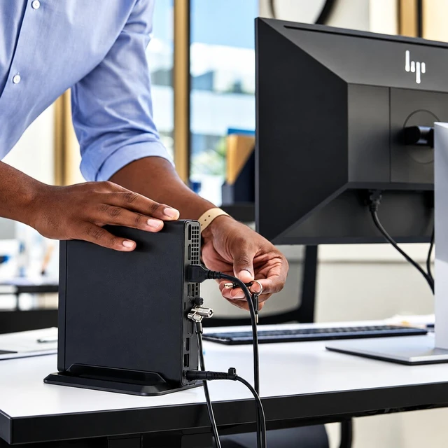 Alt view image 7 of 7 - HP Pro Mini 400 G9 Business Mini Desktop (Intel i5-12500T, Intel UHD 770, 64GB DDR4, 8TB PCIe SSD, WiFi 6E, Bluetooth 5.4, 90W PSU, RJ-45, 2 Display Port, Win 11 Pro) w/DKZ USB Port Expander