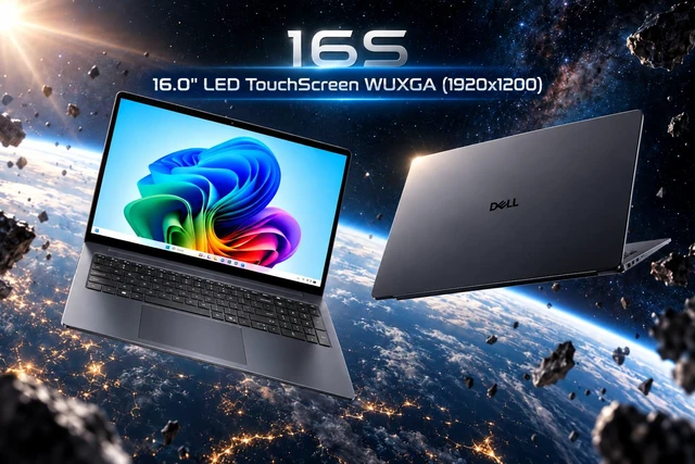 Alt view image 4 of 7 - Dell 16S Copilot + Laptop 16.0" Touchscreen LED WUXGA Display (Intel Ultra 7 355, 16GB LPDDR5X, 2TB PCIe SSD, Intel Graphics, Backlit KB, 2 Thunderbolt 4, Win 11 Home) w/Dockztorm Wireless Mouse