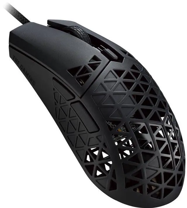 Alt view image 3 of 7 - ASUS TUF M4 Air Wired Gaming Mouse - P307, Durable and Ultralight Air Shell Design, 16,000 dpi Optical Sensor, Six Tactile programmable Buttons, IPX6 Water Resistance, Black Color