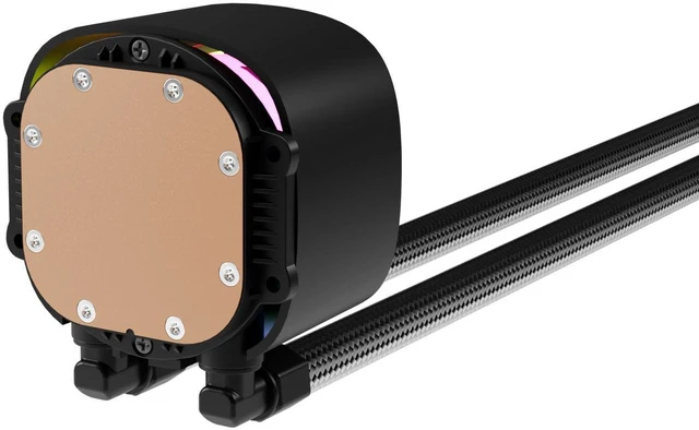 Alt view image 4 of 7 - GAMDIAS Velztorm AURA GL240 V2 240mm Black ARGB Liquid CPU Cooler, Dual PWM Fans, Copper Base, Intel & AMD Compatible, 30 ARGB Effects (Renewed)