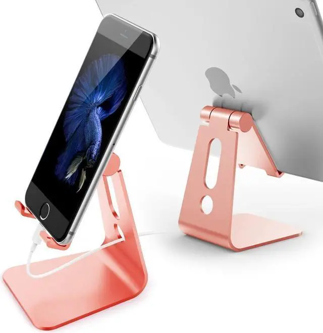 Alt view image 2 of 7 - Universal Aluminum Adjustable Holder Multi-Angle stand Dock for Mobile Phone Kindle Tablet