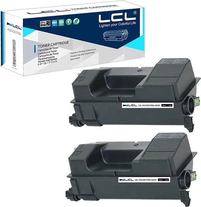 Main image of Ennovor LCL Compatible Toner Cartridge Replacement for Kyocera TK3122 TK-3122 1T02L10US0 ECOSYS M3550idn FS-4200DN (2-Pack Black)