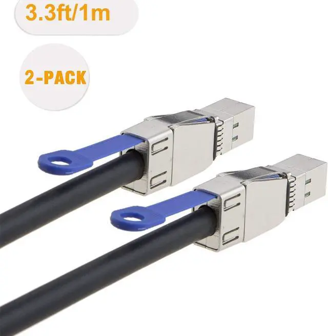 Alt view image 2 of 4 - CableCreation 3.3 FT External HD Mini SAS SFF-8644 to SFF-8644 Cable, 1M Black