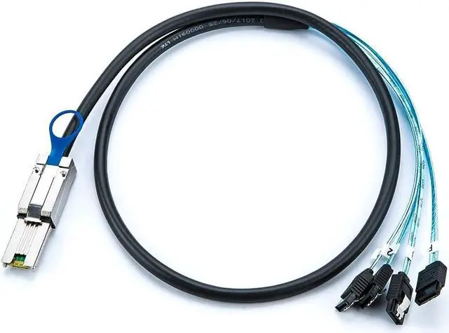 Alt view image 2 of 3 - CableCreation Mini SAS 26Pin (SFF-8088) Male to 4 SATA 7Pin Female Cable, Mini SAS Host/Controller to 4 SATA Target/Backplane, 1M / 3.3FT