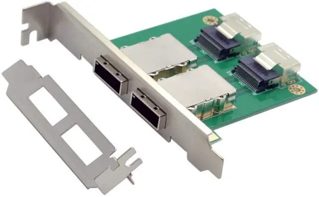 Alt view image 5 of 7 - South City Mall Dual Ports Mini SAS SFF-8088 to SAS 36Pin SFF-8087 PCBA Female Adapter with PCI Bracket