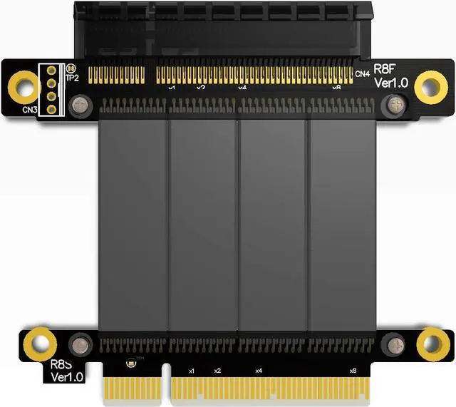 Alt view image 3 of 6 - ADT-LINK PCIe X8 to X8 Adapter Cable for Graphics Video Card PCI Express Extender PCIe X8 to PCIe X8 Slot Extension Cable for 1U 2U Server (80CM)