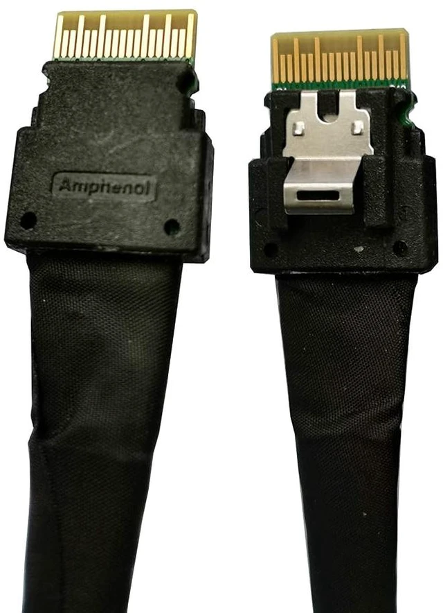 Alt view image 3 of 3 - SlimSAS 4X to 4*SATASFF-8654 38pin to 4xSATA(7pin) Cable, 100CM