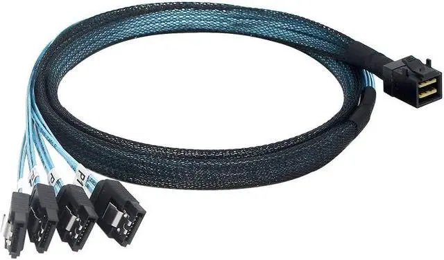 Main image of South City Mall Internal HD Mini SAS to 4XSATA Cable,1.6ft SFF-8643 Host to 4X SATA Target Cable Compatible with Raid Controller Hard Drive