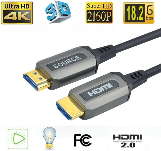 Main image of 50ft AOC HDMI Fiber Optic Cable Ultra HDR HDMI2.0b 18 Gbps,Support 4K60HZ ARC HDR10 HDCP2.2, Dolby Vision, Light Speed Slim and Flexible