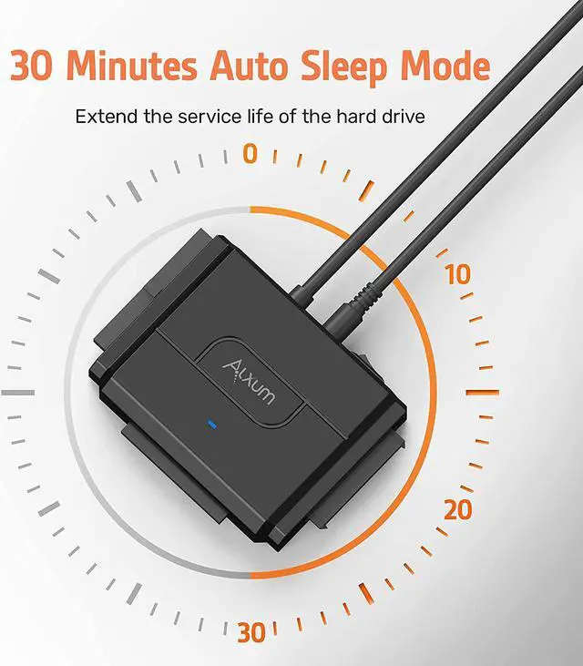 Alt view image 6 of 7 - USB 3.0 to IDE SATA Converter for Universal 2.5 & 3.5 inches SATA HDD SDD & IDE HDD Drives Data Transfer Rates up to 5Gbps Adapter