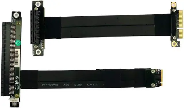 Alt view image 6 of 7 - ADT-Link PCI-E 3.0 Riser Card 32G/BPS M.2 NGFF NVMe to PCIe X16 Extension Cable SATA Power Cable Support M.2 PCIE X4 Full Speed Channel for BTC Mining M2 2230 2242 2260 2280 (F43SF 15CM)