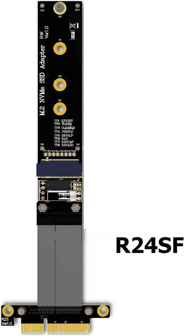 Alt view image 2 of 5 - ADT-Link R44SF / R24SF M.2 NVMe SSD Extension Cable Solid State Drive Riser Card Support M2 to PCI Express 3.0 X4 PCIE Full Speed 36G/BPS(R24SF 40CM)