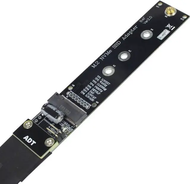 Alt view image 3 of 5 - ADT-Link R44SF / R24SF M.2 NVMe SSD Extension Cable Solid State Drive Riser Card Support M2 to PCI Express 3.0 X4 PCIE Full Speed 32G/BPS (R44SF 10CM)