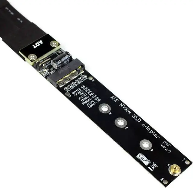 Alt view image 4 of 5 - ADT-Link R44SF / R24SF M.2 NVMe SSD Extension Cable Solid State Drive Riser Card Support M2 to PCI Express 3.0 X4 PCIE Full Speed 32G/BPS (R44SF 10CM)