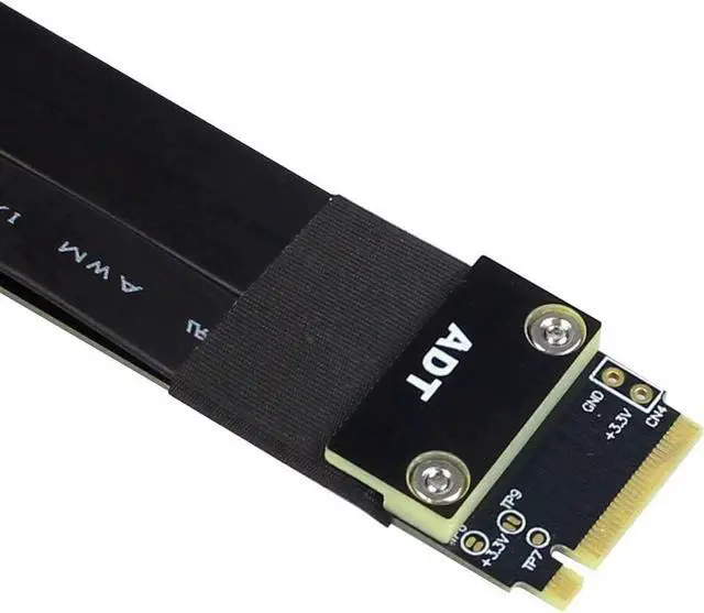 Alt view image 5 of 5 - ADT-Link R44SF / R24SF M.2 NVMe SSD Extension Cable Solid State Drive Riser Card Support M2 to PCI Express 3.0 X4 PCIE Full Speed 32G/BPS (R44SF 10CM)