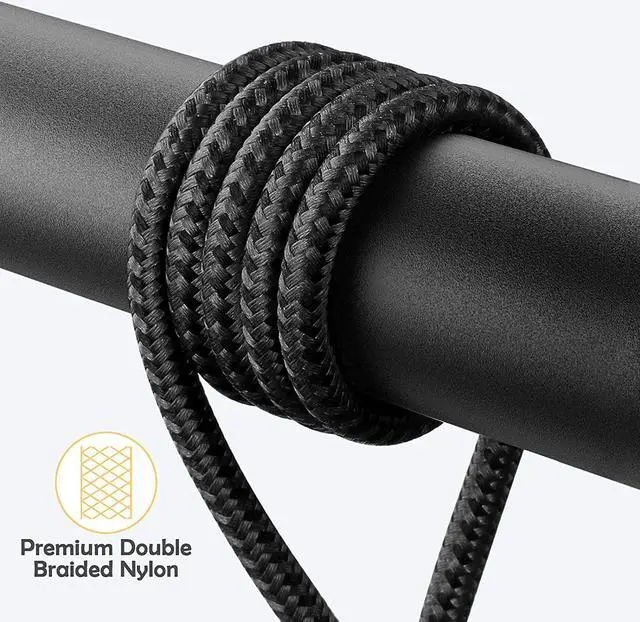 Alt view image 6 of 7 - 90 Degree 2Pack iPhone Charging Cable 10ft Right Angle Nylon Braided Lightning Charger Cord Compatible with iPhone 13 12 11 Pro Max XS XR X 8 7 6 5 Plus iPadBlack