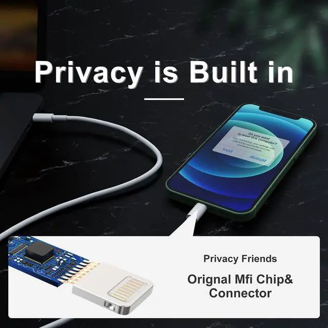 Alt view image 4 of 7 - [ MFi Certified] iPhone 14 13 12 11 Fast Charger Cable 10ft Long USB C to Lightning Cable Type C Charging Cord Wire for  iPhone 14/14 Pro Max/13 Pro/13/12 Pro/12 Mini/11 Pro/X/XS/XR/8 /iPad