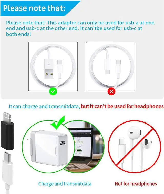 Alt view image 2 of 7 - 3Pack USB C to Lightning Adapter Lightning Male to USBC Female Adapter Type c Port Power Charger Plug Charging Cable Connector for Apple for iPhone 12 11Pro Max Mini X/XR/XS/SE/8/7Plus for Ipad Air