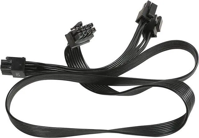 Alt view image 2 of 5 - PSU CPU Male to Dual EPS 8 (4+4) Pin Male CPU Power Cable for Seasonic Focus Prime ASUS ROG Thor Strix Modular Power Supply (70cm+15cm) CF-82844