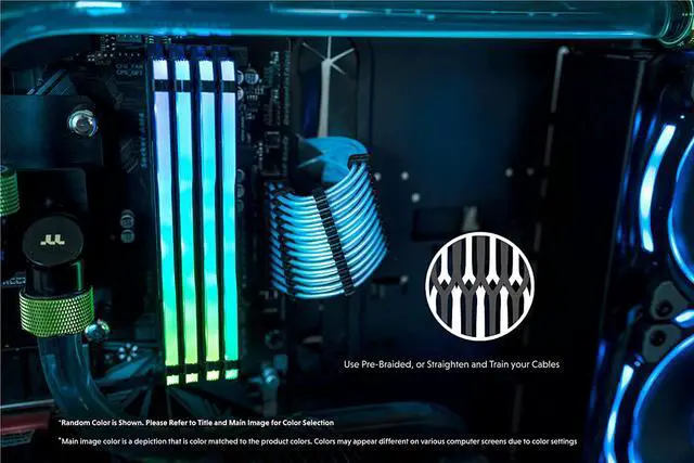 Alt view image 4 of 6 - LINKUP - 30cm PSU Cable Extension 18AWG Oxygen Free Copper (OFC) Teflon Jacket Custom Mod GPU PC w/Comb Kit1 x 24 P (20+4)2 x 8 P (4+4) CPU3 x 8 P (6+2) GPU Set300mm - Blue