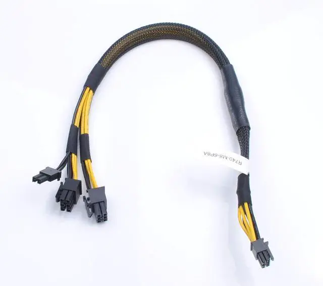 Alt view image 4 of 7 - Heretom Mini 8 Pin to 6 Pin and 8 Pins GPU Power Cable Riser to GPGPU 0TR5TP TR5TP for D-ELL R740 R740xd - OEM