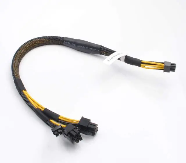 Alt view image 6 of 7 - Heretom Mini 8 Pin to 6 Pin and 8 Pins GPU Power Cable Riser to GPGPU 0TR5TP TR5TP for D-ELL R740 R740xd - OEM