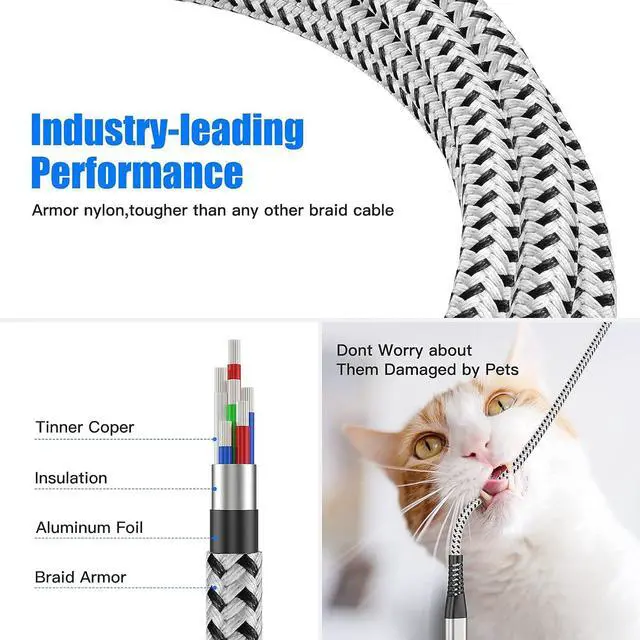 Alt view image 6 of 7 - MFI Certified 2Pack iPhone 14/13 Fast Charger USB Type C to Lightning Cable 6ft Long Charging Cord for iPhone 14/13/12 Pro Max/Mini/X/Xs/Xr and USB C Female to USB A Male Adapter with Keychain