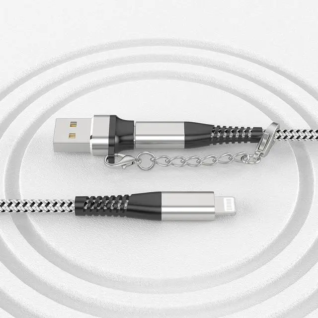 Alt view image 7 of 7 - MFI Certified 2Pack iPhone 14/13 Fast Charger USB Type C to Lightning Cable 6ft Long Charging Cord for iPhone 14/13/12 Pro Max/Mini/X/Xs/Xr and USB C Female to USB A Male Adapter with Keychain