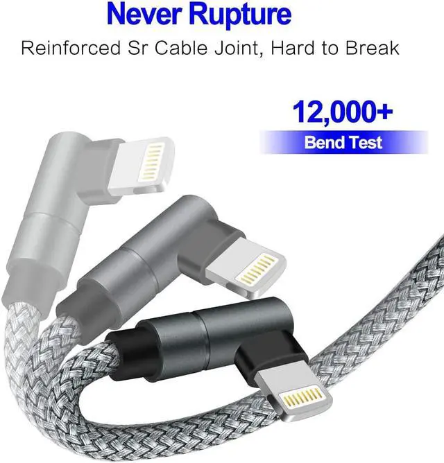 Alt view image 3 of 7 - USB C to Lightning Cable 6FT iPhone Fast Charger Cable USB-C Power Delivery Charging Cord for iPhone 13/12/12 PRO Max/12 Mini/11/11PRO/XS/Max/XR/X/8/8Plus/iPad(Gray)