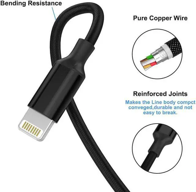 Alt view image 6 of 7 - Multi 3 in 1 USB Long iPhone Charging Cable, 3M/10Ft Nylon Braided Universal Phone Charger Cord USB C/Micro USB/Lightning Connector Adapter for Android/Apple/Samsung/LG/Pixel/Huawei/XiaoMi(Black)