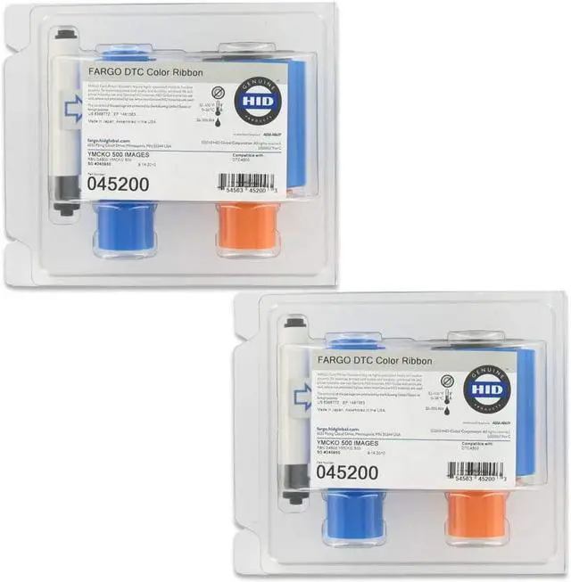 Alt view image 2 of 3 - 45200 YMCKO Color Ribbon for DTC4500 & DTC4500e Printers 500 Prints - 2 Pack