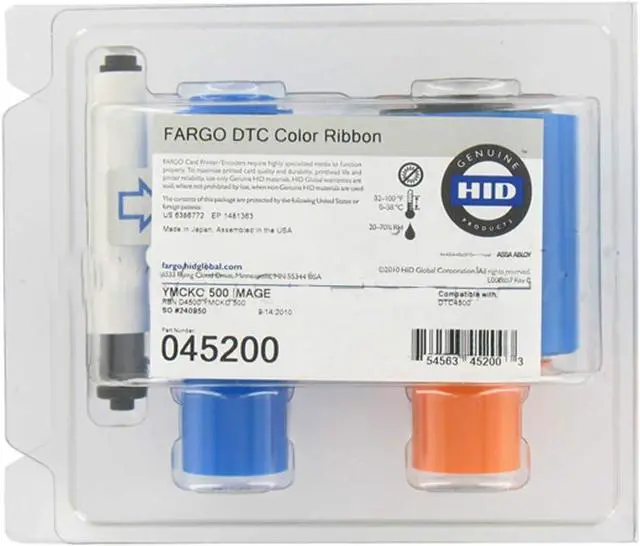 Main image of Genuine YMCKO Color Ribbon #45200 for Model DTC4500e Printer