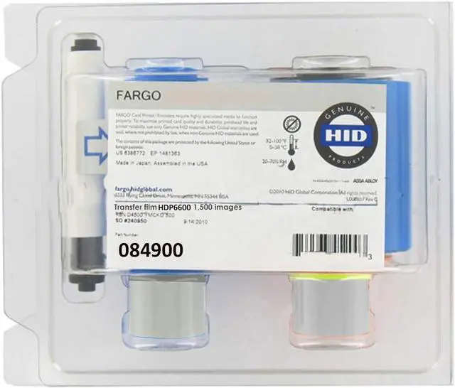 Main image of Genuine Fargo Transfer Film for Fargo HDP 6600 Printer, 1,500 Prints/Roll 84900