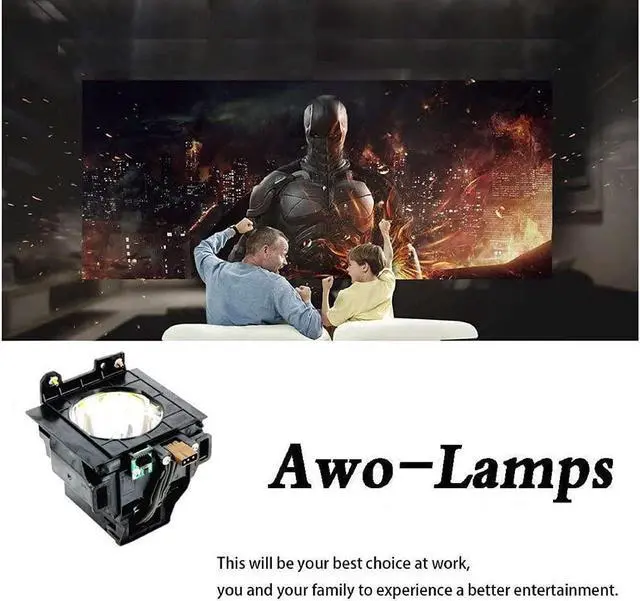 Alt view image 4 of 7 - AWO ET-LAD40 / ET-LAD40W Premium Replacement Lamp Bulb with Housing for PANASONIC PT-D4000,PT-D4000U,PT-D4000UL,PT-D4000E,PT-D4000EL,PT-FD400 Projectors
