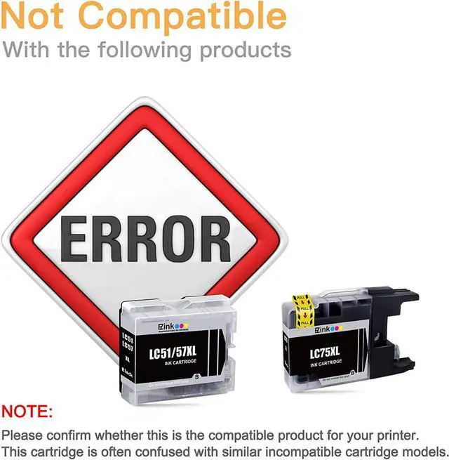 Alt view image 2 of 7 - E-Z Ink (TM Compatible Ink Cartridge Replacement  LC61 LC-61 LC65 XL to use with MFC-J615W MFC-5895CW MFC-290C MFC-5490CN MFC-790CW MFC-J630W (8 Black, 4 Cyan, 4 Magenta, 4 Yellow) 20 Pack