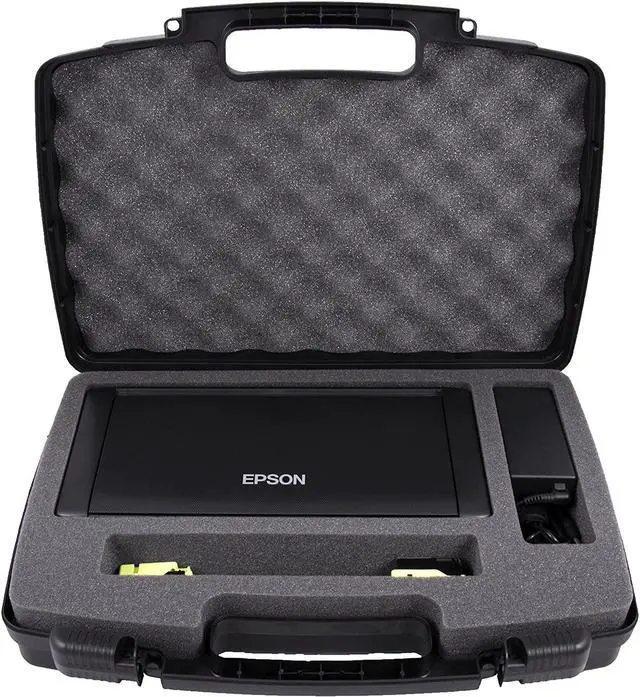 Main image of CASEMATIX Travel Case Compatible with Epson WF-100 and WF-110 Wireless Mobile Printer, Ink Cartridges, Power Adapter, Cables