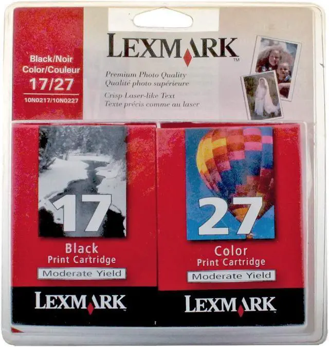 Main image of Lexmark Twin Pack #17 Black and #27 Color Print Cartridges (10N0595)