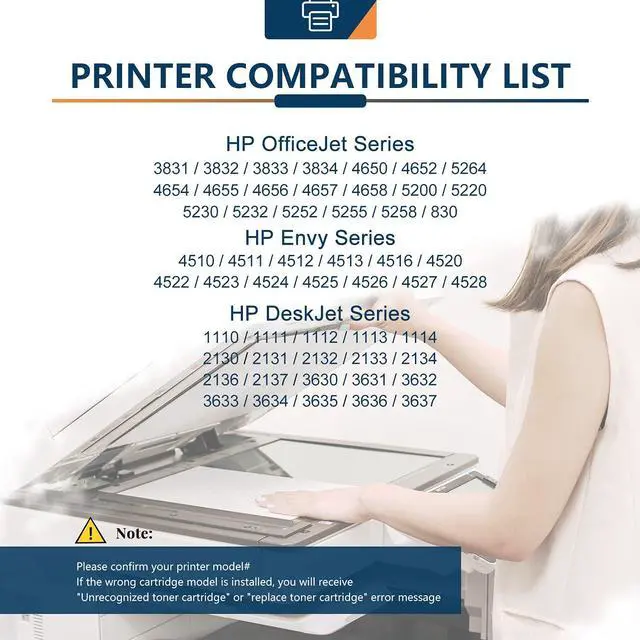Alt view image 2 of 6 - Ankink 4x Capacity 63XL Ink Cartridges Black and Color Combo Pack Replacement  Ink 63 XL Officejet 3830 4650 4652 4655 5200 5252 5255 5258 Envy 4520 4512 Deskjet 1112 2132 3630 3632 Printer HP63